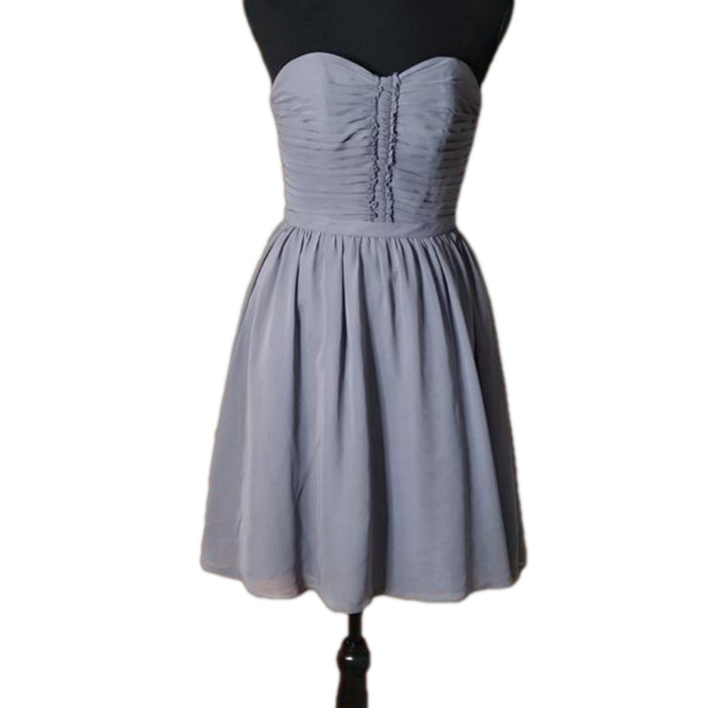 Alfred Angelo strapless chiffon dress, Charcoal, size 0